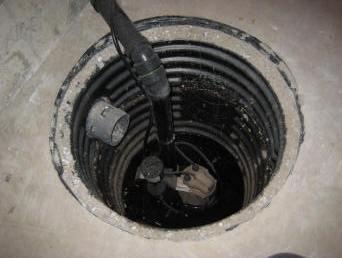 Sump pump pit