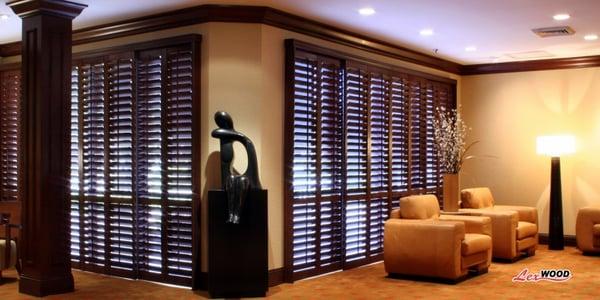 Real wood shutters