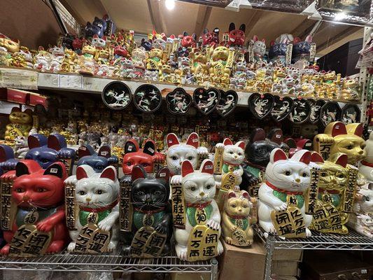 The vast selection of Lucky Cats