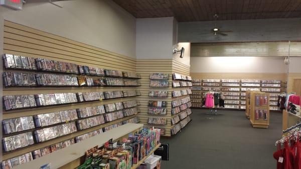 Endless amounts of DVD titles upstairs!