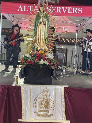 Our Lady Of Guadalupe statue on December 8th.