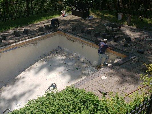 Dolphin Pool Services LLC 2020 - COPING STONES, WATERLINE TILE & PLASTER RENOVATION- Clifton, VA