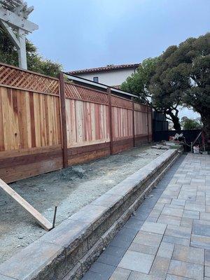 New back fence.