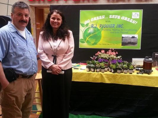 Windham Chamber of Commerce Home Show 2013 - Allen with President of Chamber, Diane