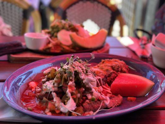 Steak huevos rancheros