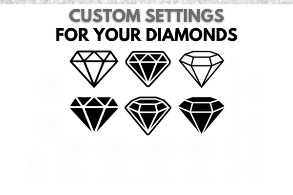 Custom diamond setting and custom ring fittings. Call Jacoub: 310 989 1620