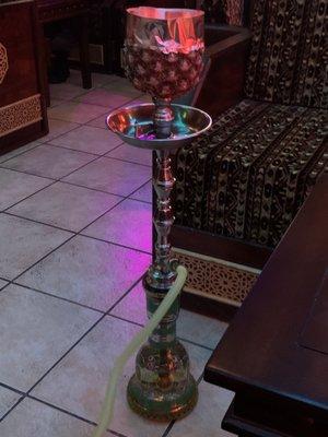 Pineapple head hookah  Blue Mist + Mint , was super smooth and they refilled our coals for free!