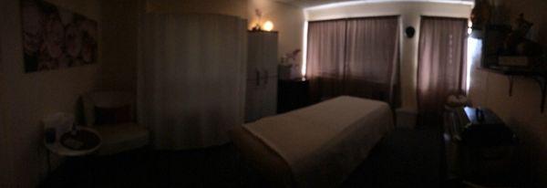 Pano view of the updated room. Super cozy and cute