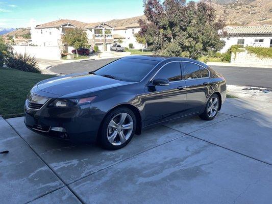 2013 Acura TL washed after install