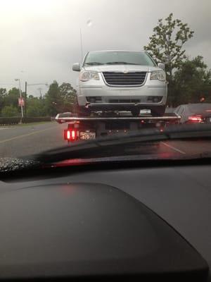 The guys got my van on the way to get fixed.