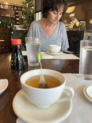 Dorit and my cup of Jasmine tea