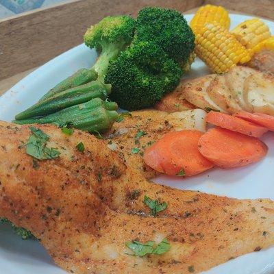 Basa fillet & vegetables