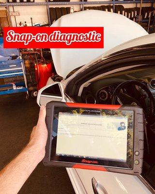 We only use the best...like Snap-On Diagnostic and information Systems & Software to scan your vehicle