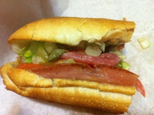 Italian sub toasted with everything!