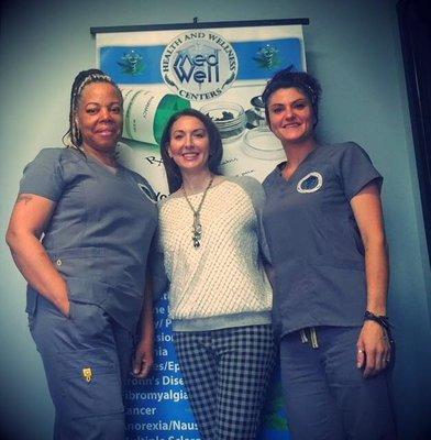 Patient Care Specialists Barbara and Steph, along with Nurse Practitioner Elizabeth Scanlan!