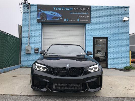 Bmw M2 after receiving Paint protection film Clear bra.