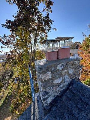 Picture of the chimney after it was completed