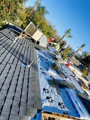 GAF Charcoal Reflective Series  New Roof Installation