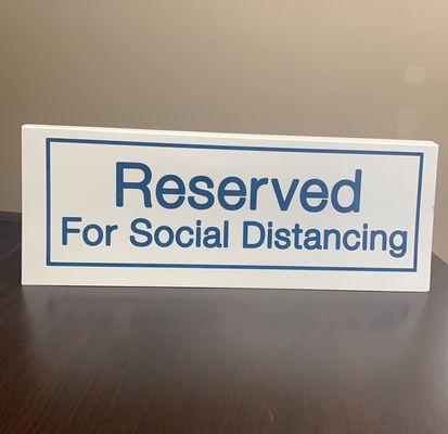 Social Distance Table Tent (Great for restaurants)