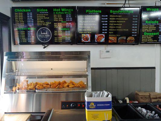 Fresh Fried Chicken at counter