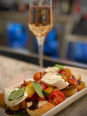 Heirloom tomatoes and burrata