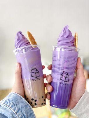 So pretty! Ube with ube lol and ube with earl grey