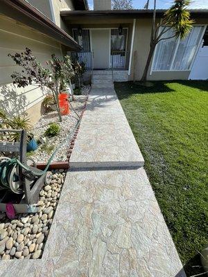 New walk way tile