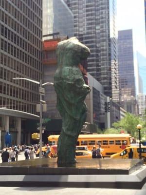 Titled 'Looking Toward the Avenue' Venuses are on either side of entrance to 1301 Avenue of the Americas. 7/20/16