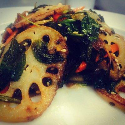 Lotus Root and Seasonal Vegetable Stir Fry