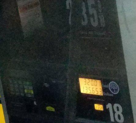 The cost of diesel for a bus.