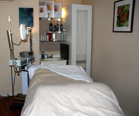 Facial, Waxing, Lash Extension Room