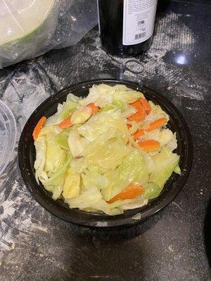 Cabbage not salty