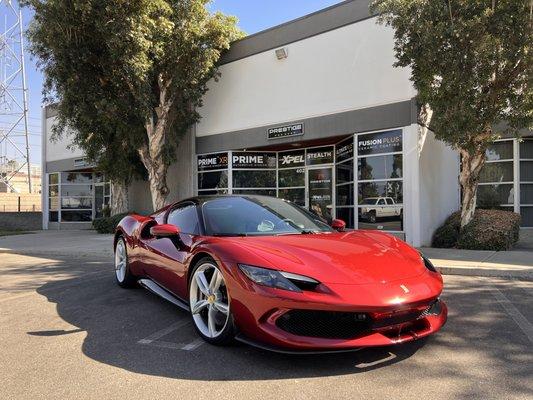 Ferrari wrapped in xpel paint protection film