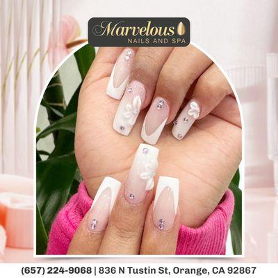 Marvelous Nails And Spa is your go-to destination for breathtaking nail designs! Our creative team stays ahead of the trends to offer y