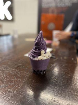 Ube with mochi and boba