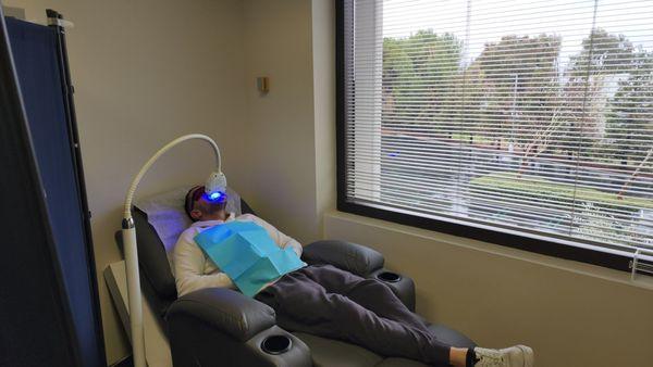 Me getting my teeth whitened.