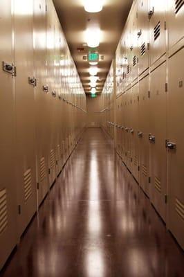 All steel lockers provide secure wine storage