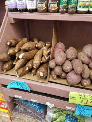 Yuca, Sweet Potatoes, Beans [below]