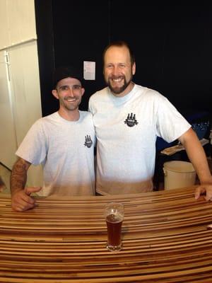 Owner Mike and brewer Phil at one of the soft opening events.