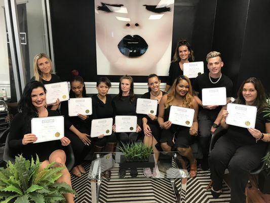 Miami Microblading Training course class! We have students who travelled from Trinidad to St CROIX.