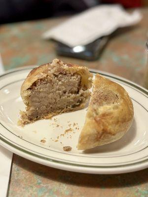 Kasha knish on the griddle