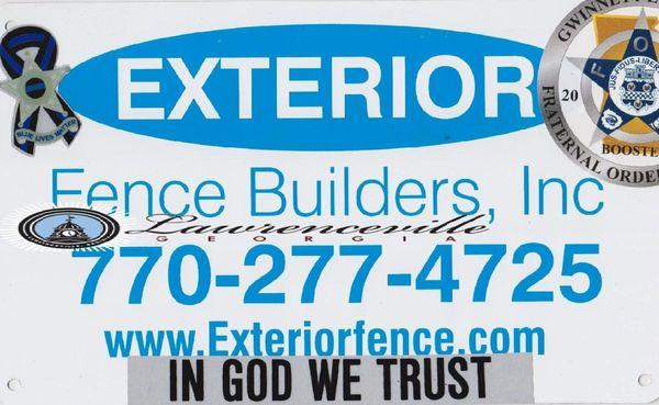 Exterior Fence Builders, Inc. Supports our Civil Servants. We are proud to offer them discounts as often as we can.