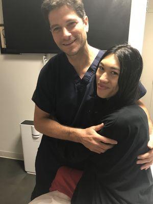 Wanted a sentimental photo with my surgeon! Thank you very much Dr. Singer!