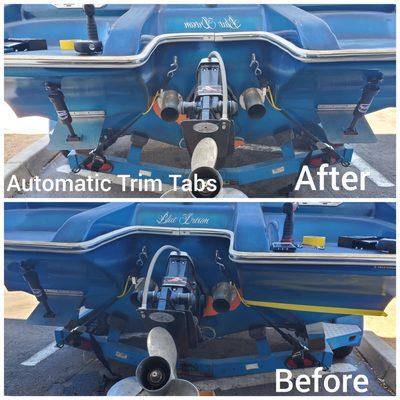 Automatic trim tabs installation