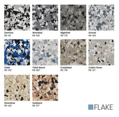 Epoxy Flake Color Chart