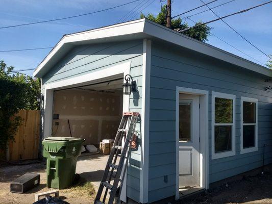 Brook detached garage build