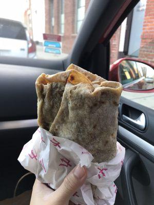 Curry chicken roti. Would recommend the wrap!