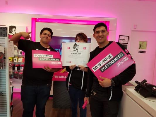 So fun the new #GetThanked # tmobile promotion on Tuesdays. Love this store and excellent customer service.