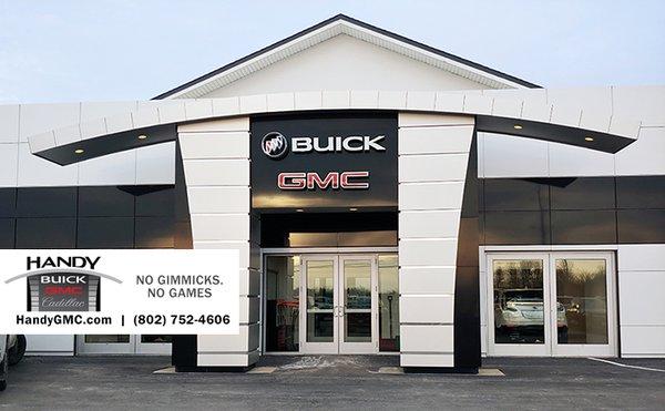 Handy Buick GMC Cadillac in Saint Albans, Vermont.
 Call 802-752-4606