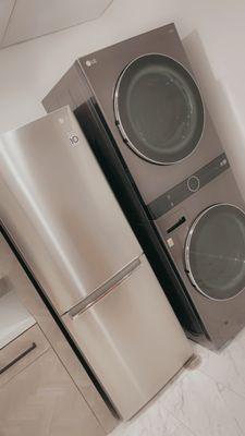 Look how amazing my LG Ventless washer and dryer tower looks in my business. I love it!